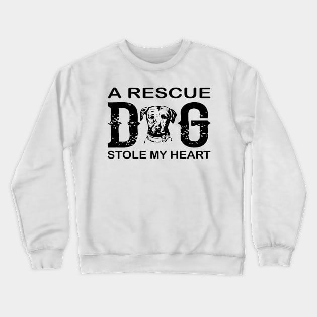 A rescue dog stole my heart Crewneck Sweatshirt by mohamadbaradai